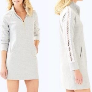 Lilly Pulitzer skipper dress solid gray‎